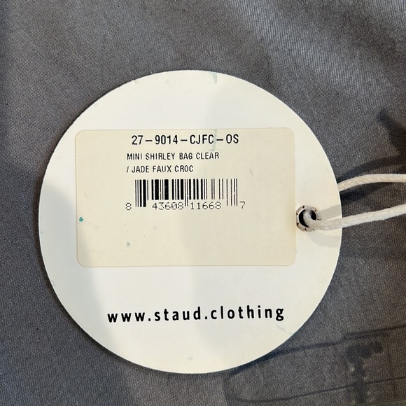 Staud Mini Shirley in Jade Croc - Picture 2 of 5
